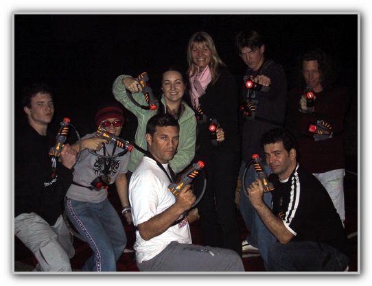 DJ MJ & Freinds playing laser war 1